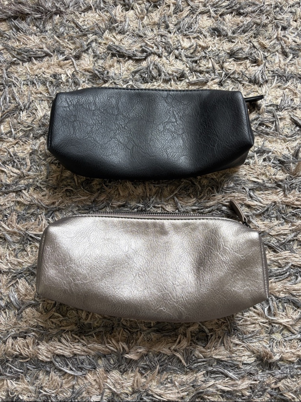 New! Neiman Marcus Cosmetic Pouch - Gray Metallic Only